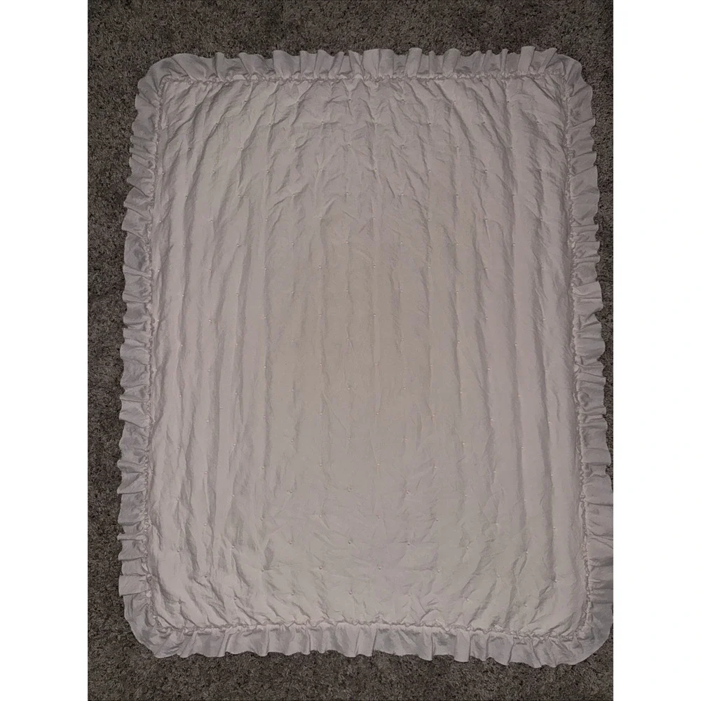 SL Home Fashions Infant Girl's Solid Dusty Rose Quilt Comforter 30
